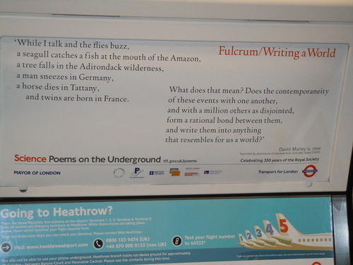 fulcrum writing a world poem on the underground