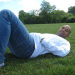 Clapham Common in London guy lying