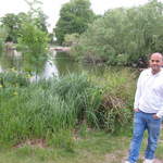 Clapham Common in London pond